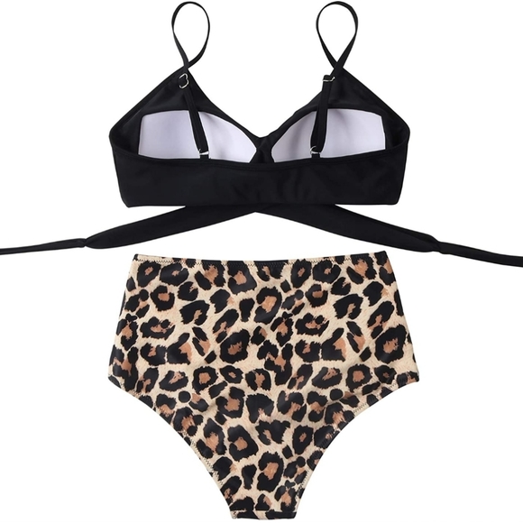 NWT Two Piece High Waist Bikini Bathing Suit Set - Picture 3 of 3